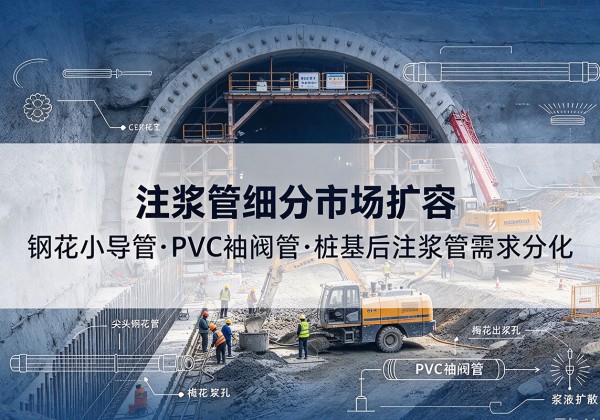 东源注浆管细分市场扩容，隧道钢花小导管、PVC 袖阀管、桩基后注浆管需求分化